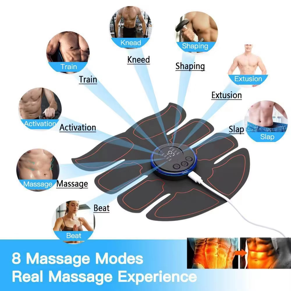 Electric EMS Muscle Stimulator Rechargeablewhole Body Massage Therapy Pain Relief Meridians Tool Adhesive Replacement Gel